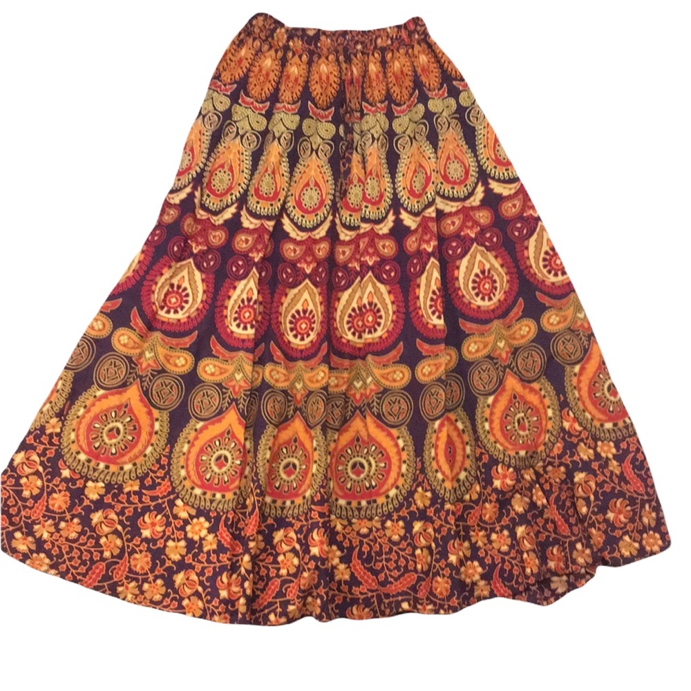 Cotton Floral & Paisley Maxi Skirt (Tall)